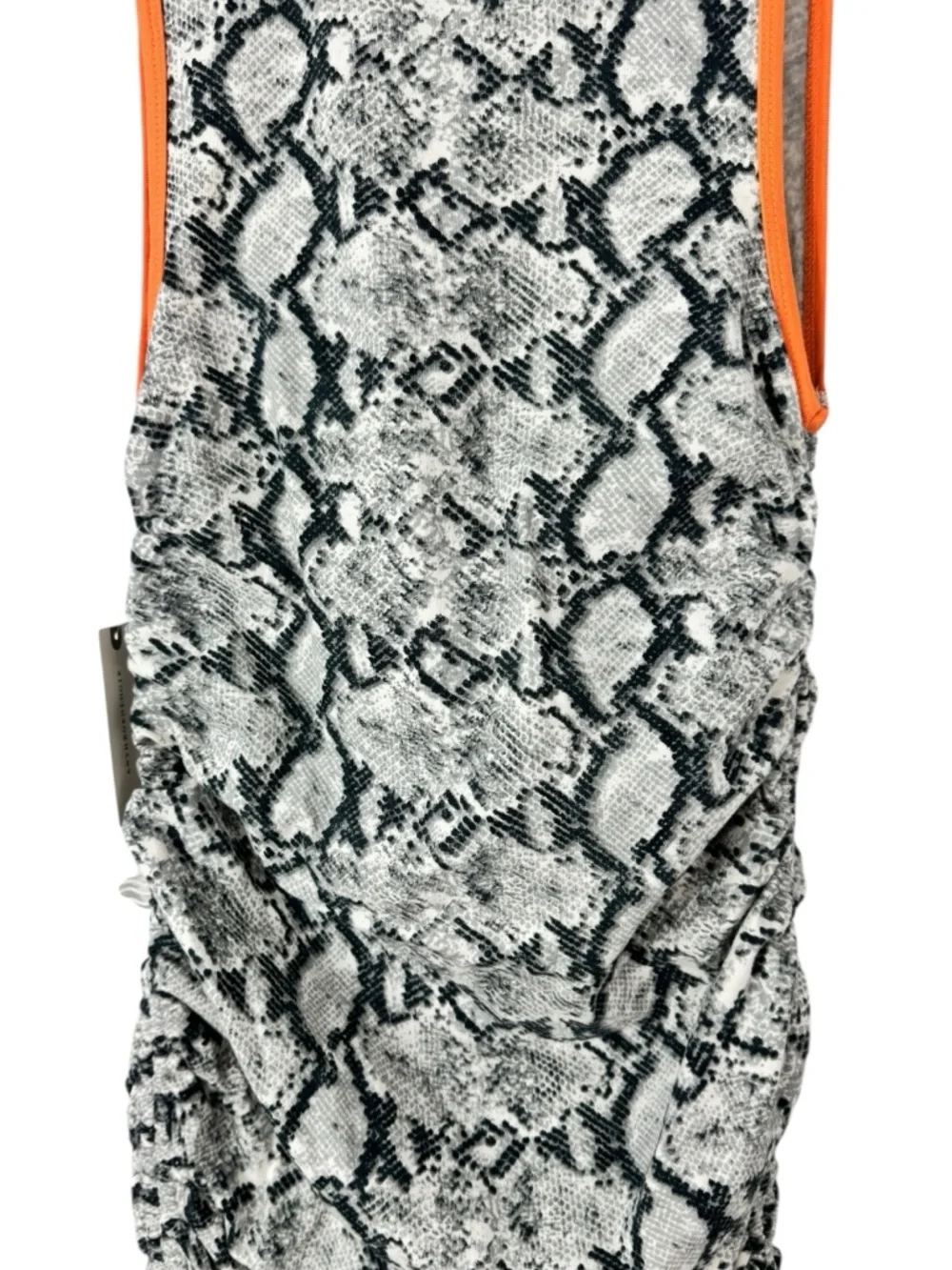 Anthropologie Daily Practice High-Neck Snake Print Ruched Mini Dress Small NWT - Picture 9 of 12